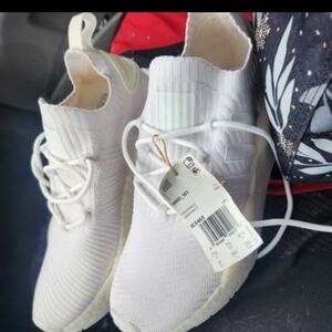 Adidas White Knit NMD_W1 Sneakers Size 9